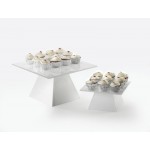 White Acrylic Square Risers